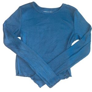 American Eagle Dark Blue Long Sleeve Shirt